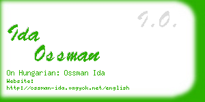 ida ossman business card